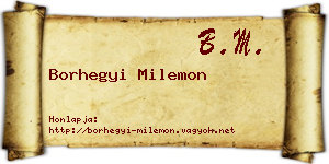 Borhegyi Milemon névjegykártya